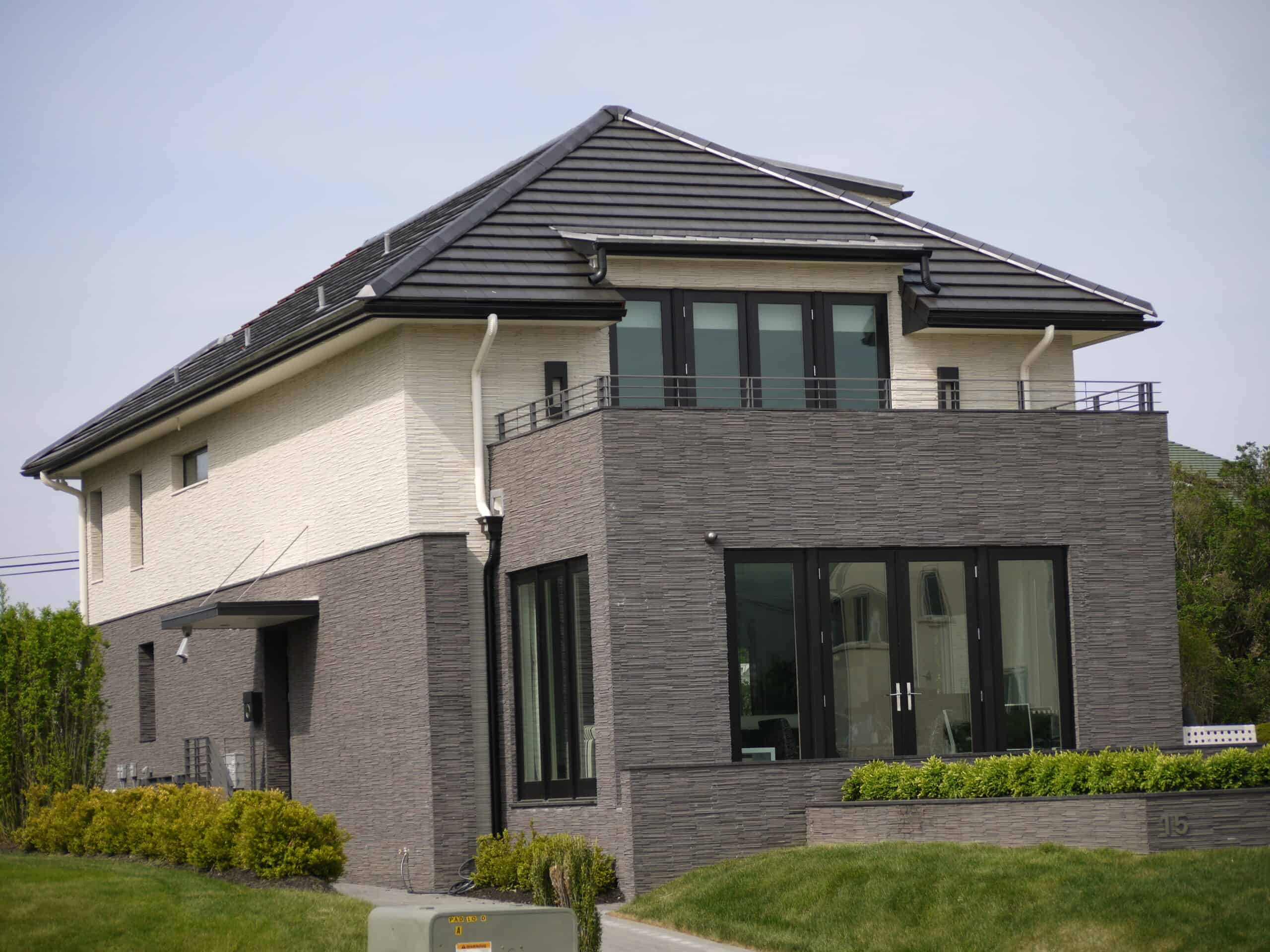 Plana Flat Roof Tiles – Ebony Grey Finish