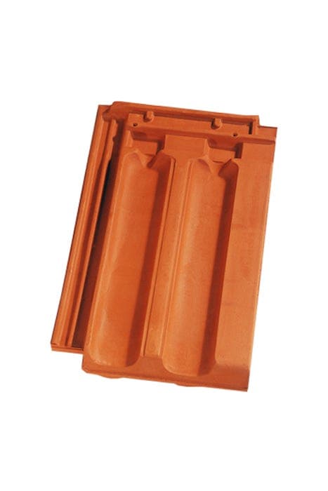 Edilians H14 French clay roof tile in natural red with classic French profile
