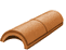 Curved clay roof tile profile used in Mediterranean roofing