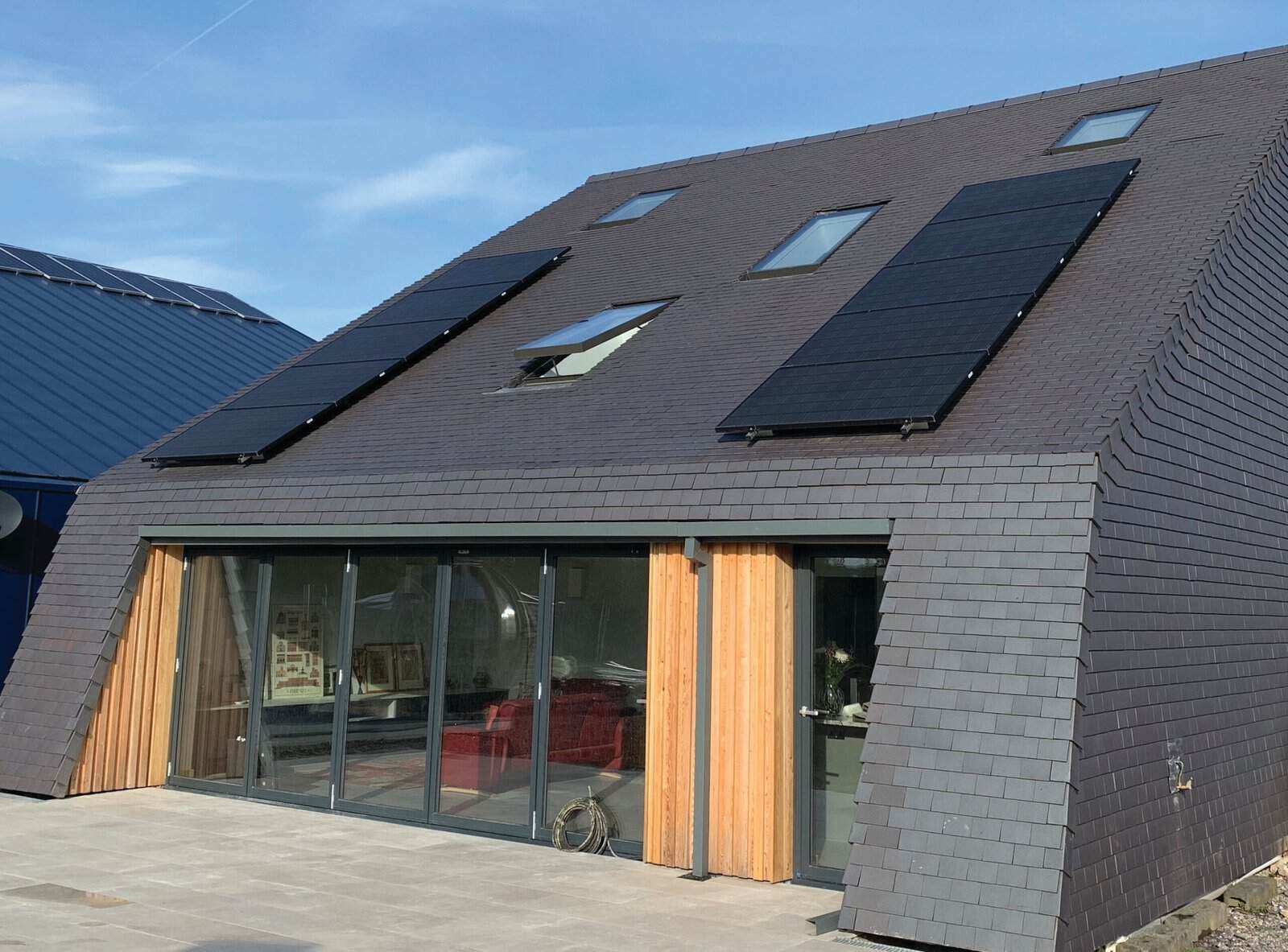 Contemporary Clay Roof with Solar Panels – Lynn Pratt Project